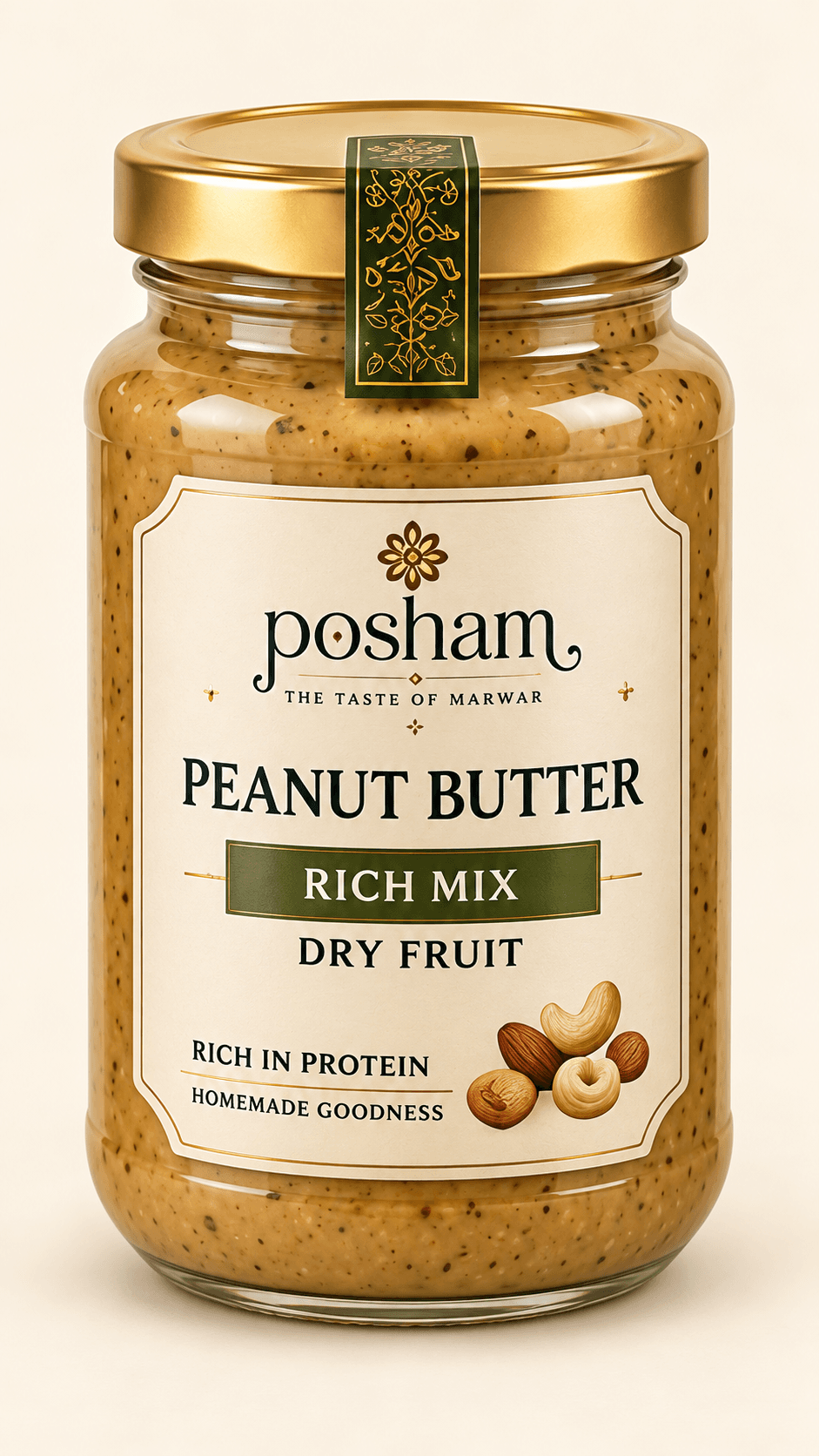 Posham Rich Mix - Dry Fruit Peanut Butter Jar